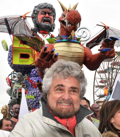 Beppe Grillo al Carnevale Beppe Grillo al Carnevale